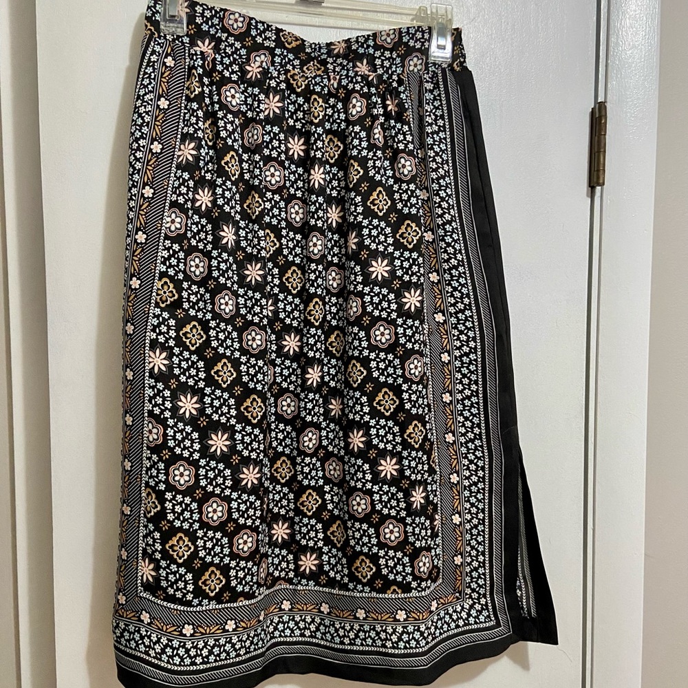 LOFT patterned midi skirt